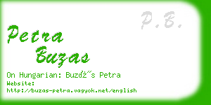petra buzas business card